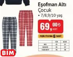EŞOFMAN ALTI ÇOCUK